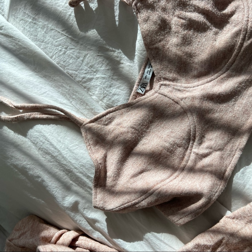 Zara crop tank top and cardigan set - Picture 5 of 7